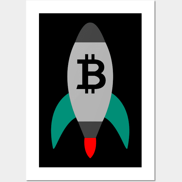 Bitcoin to the moon Wall Art by Cryptolife